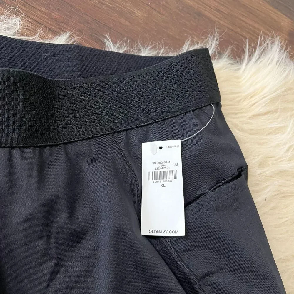 NWT Set of 2 Base Layer Shorts Old Navy Size XL Black